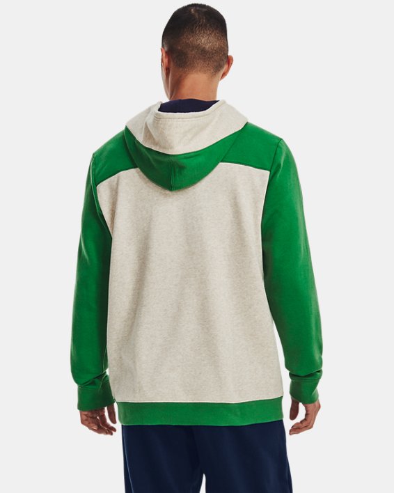 Men's UA Iconic All Day Fleece Collegiate Hoodie, Green, pdpMainDesktop image number 1